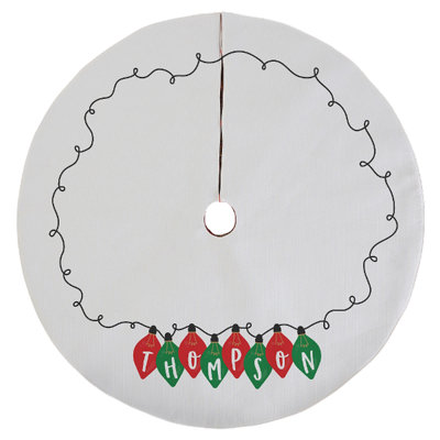 Tree Holiday Lights Personalized Christmas Tree Skirt