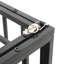Très grand chenil pour chien de 61 po, structure en acier au carbone, fenêtre à dessus plat, 2 plateaux à abdos amovibles, tapis inclus