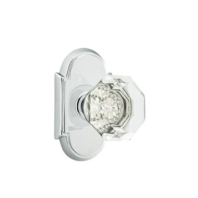 Privacy Old Town Clear Knob with # 8 Rose
