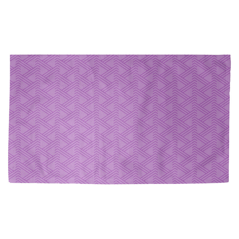 Tapis mauve à motif de zigzags, Rectangle 2 pi x 3 pi