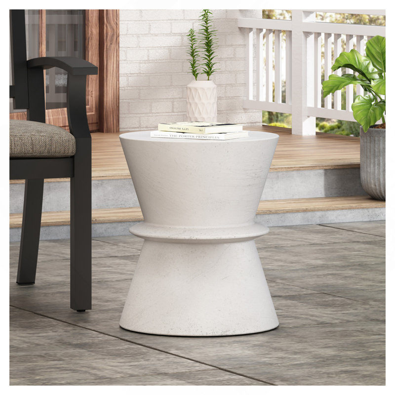 Outdoor Lightweight Concrete Side Table