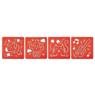 Hape: Chalks & Stencils Art - 22pcs, Activity Art Kit, Stencils, Colourful Dustless Chalk Pieces & Holders, DIY Arts & Crafts Playset, Kids Ages 3+