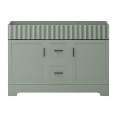 48" Double Bathroom Vanity Base Only, Sink Not Inlcuded
