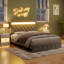 Bed Frame With LED Lights Headboard, Fast-Charging USB Port-762242376-762242375