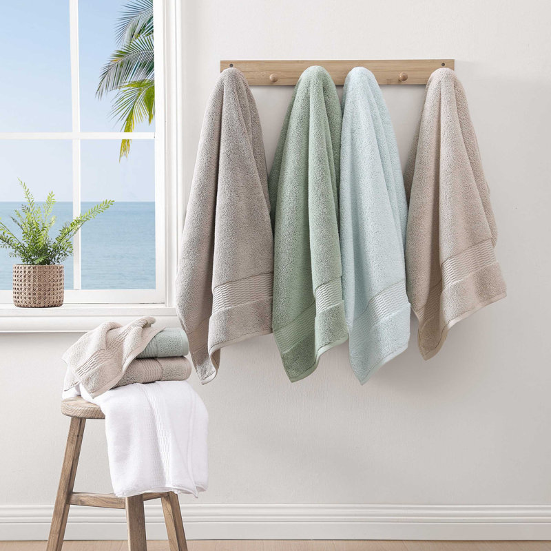 Ensemble de serviettes 3 pièces en coton Tommy Bahama, Vert