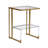Kazbek 17.72 " W Glass Top Console Table-704950742