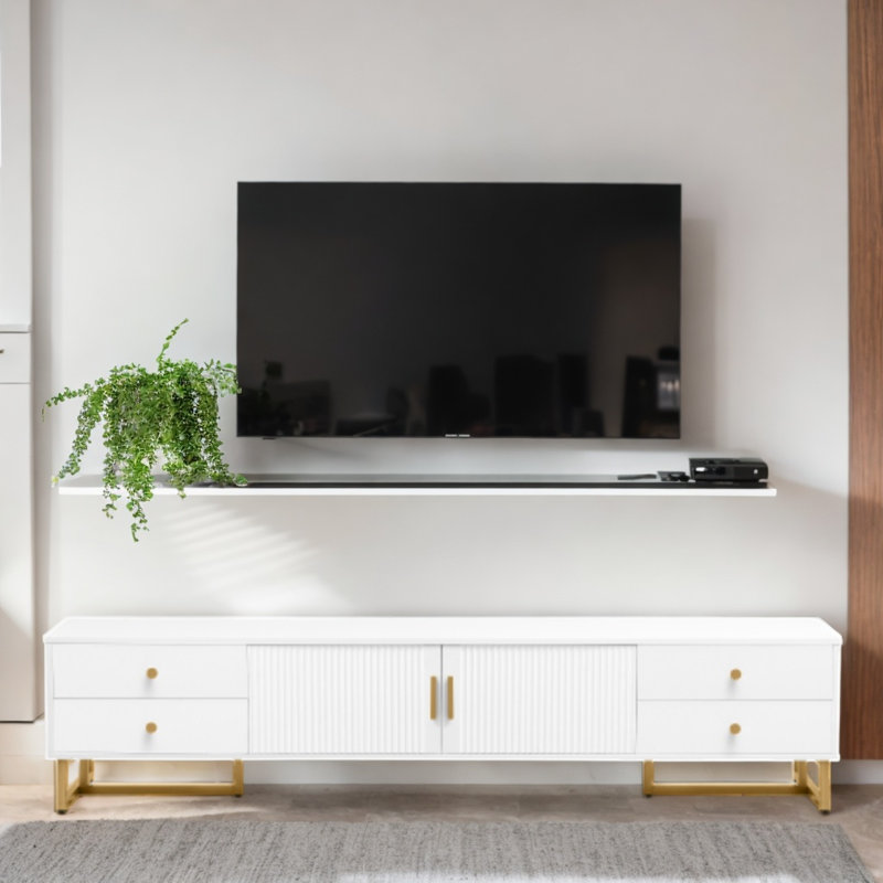 Meuble télé Modern Wave, Blanc