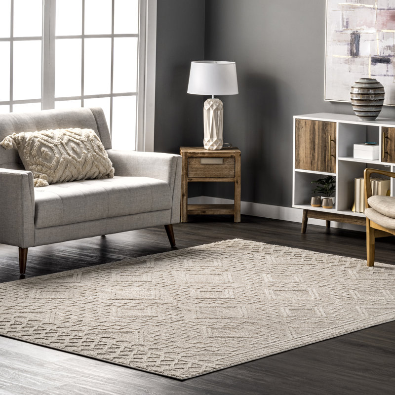Tapis beige / crème Anabelle, Rectangle 7 pi 10 po x 10 pi