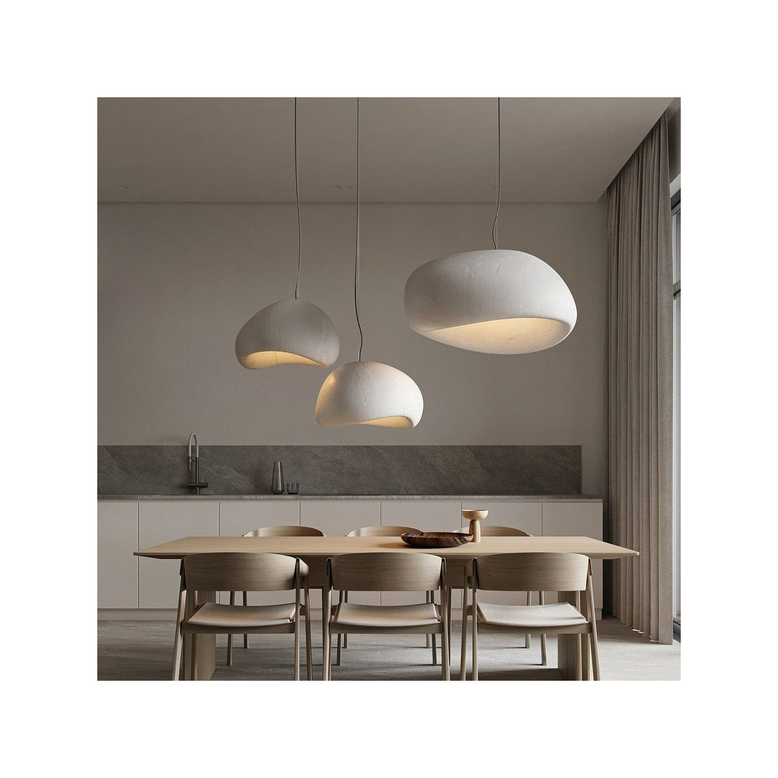 Single Light Pendant, 9.84" H x 15.74" W x 15.74" D