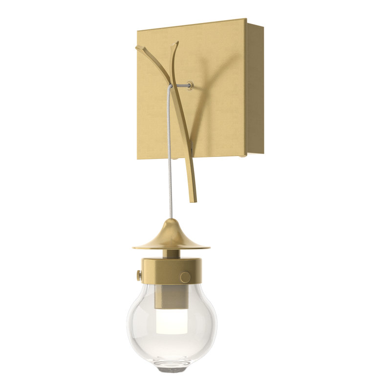 Applique murale à bras 1 lumière Kiwi, Laiton moderne