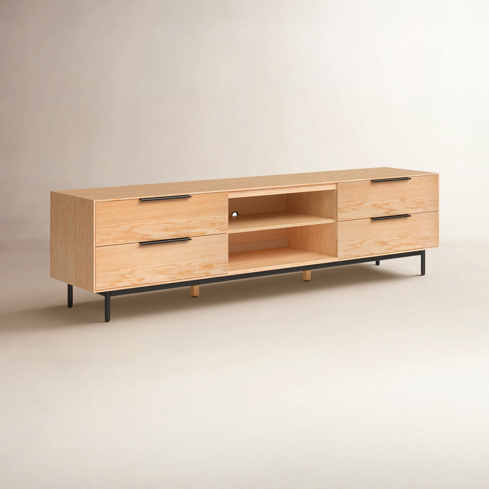 Ellis 76" Mahogany TV Stand, Natural