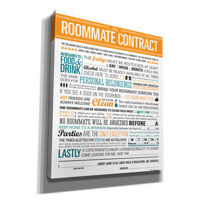 «Roommate Contract» par JJ Brando, art mural sur toile