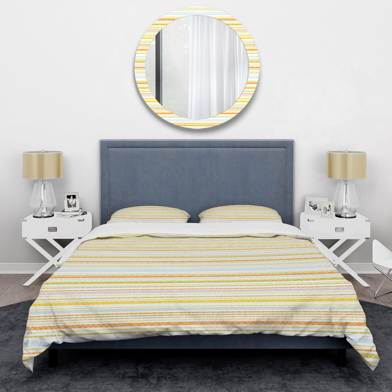 Ensemble de housse de couette en microfibre brun / vert 3 pièces, Housse de couette pour grand lit et 2 taies décor