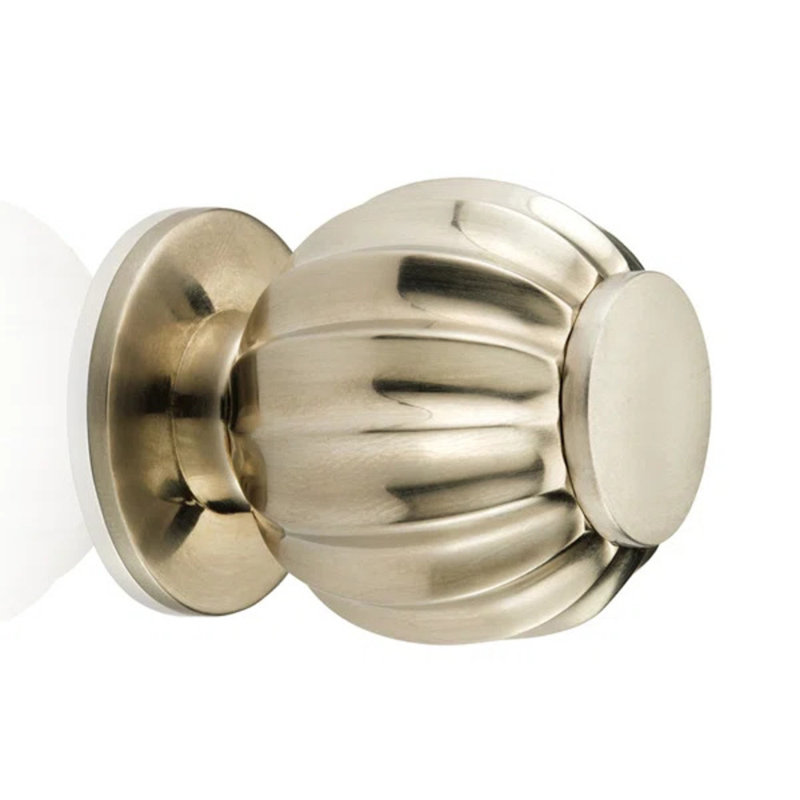 Poignée ronde Rivoli, Nickel brossé, H 1,49 po x l 1,48 po x P 1,48 po