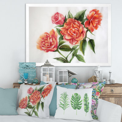 Orange Orange Roses - peinture sur toile