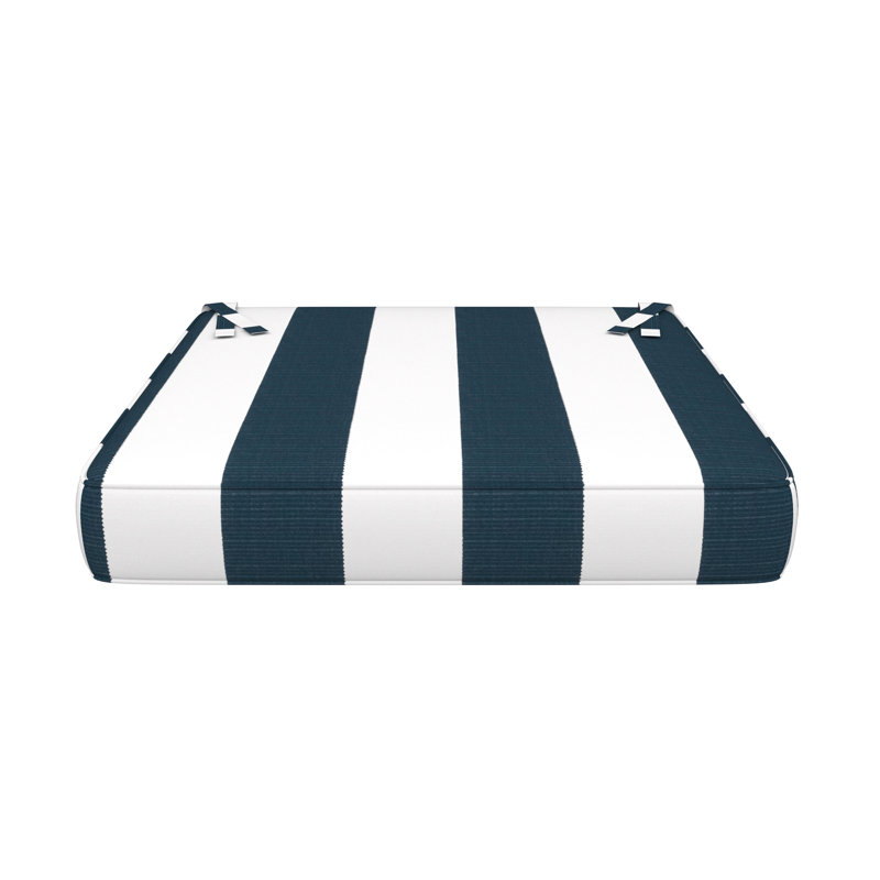 Sunbrella Indoor/Outdoor Dining Chair Cushion, 18" W x 18" D, Sunbrella® Refuge Indigo