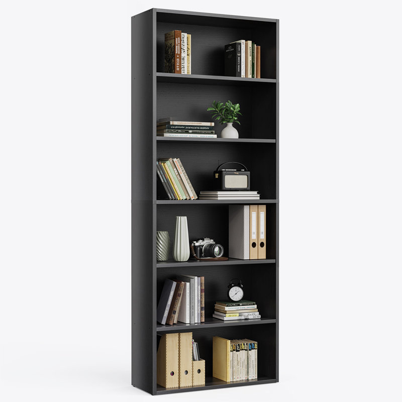 Bibliothèque industrielle, (6 tablettes) H 63 po x l 23,8 po x P 9,2 po, Noir