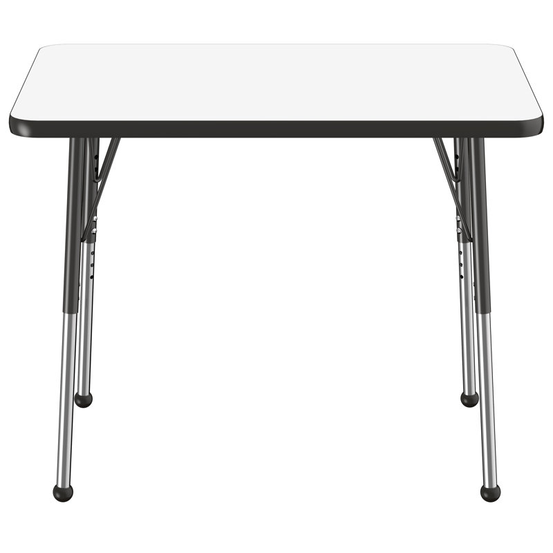 Table d'activités rectangulaire, 24 po x 36 po, Roulement à bille standard, Tableau blanc / noir