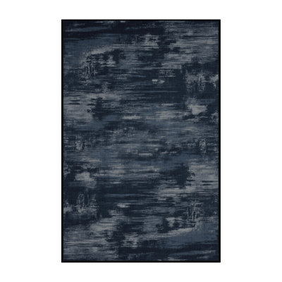Tapis abstrait gris lavable à la machine
