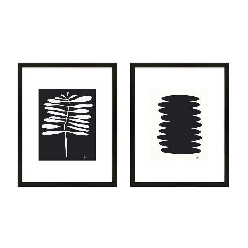 Flora 5&6 Print by Lee Lessem, Black Framed, 20" H x 32" W x 1.25" D
