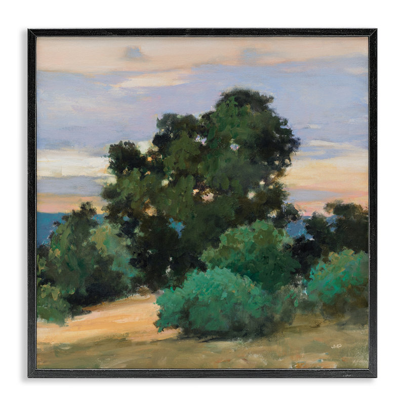 «Grove at Dusk Landscape», estampe numérique, design par Julia Purinton, H 12 po x l 12 po, Giclée encadrée noir minuit