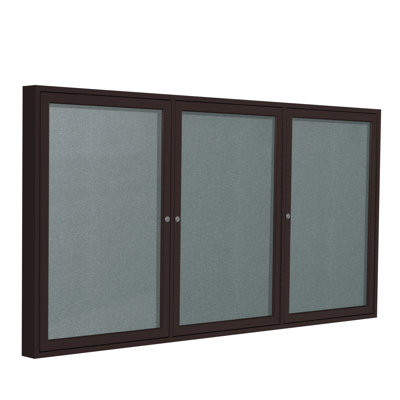 Ghent No Vinyl Enclosed Cabinet Metal Bulletin Board