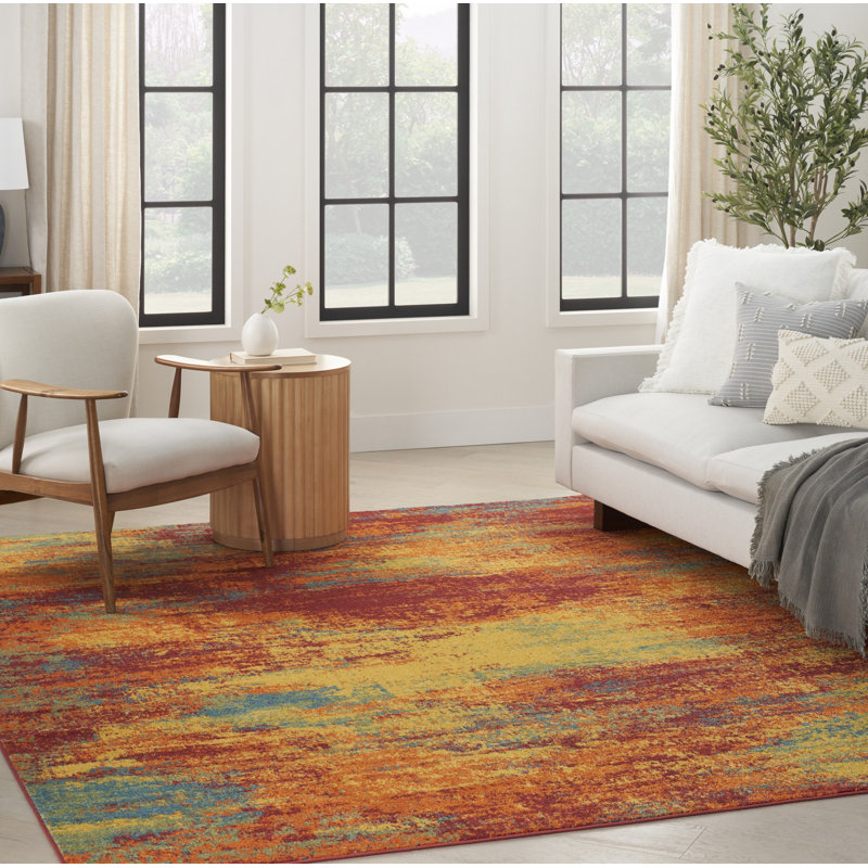 Arisa Abstract Indoor / Outdoor Rug, Rectangle 6' x 9'