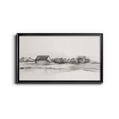 Wyeth Barn I - toile avec cadre de qualité supérieure - prête à être accrochée