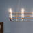 6 - Light Steel Dimmable Kitchen Island Square / Rectangle Chandelier-11120596