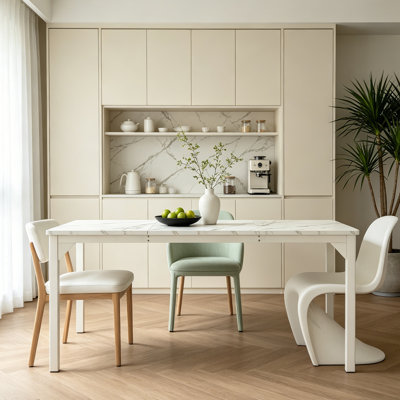 71 Inch Industrial Style Dining Table Heavy Duty Metal Frame Large Kitchen Table Seats 6 to 8 Persons for Home Dining Room