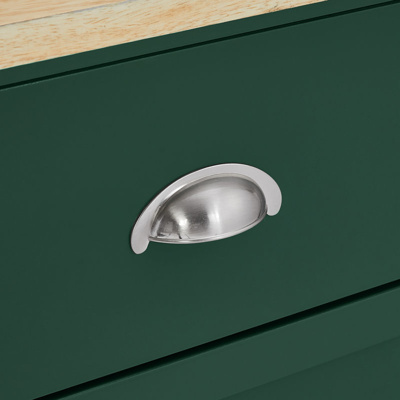 Garvyn Wood Kitchen Island, Emerald