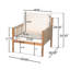 [Ensemble de 2] Méridienne d'extérieur tissée moderne avec structure en bois massif et coussins en polyester confortables, parfaits pour la terrasse, le jardin ou le balcon-313506272