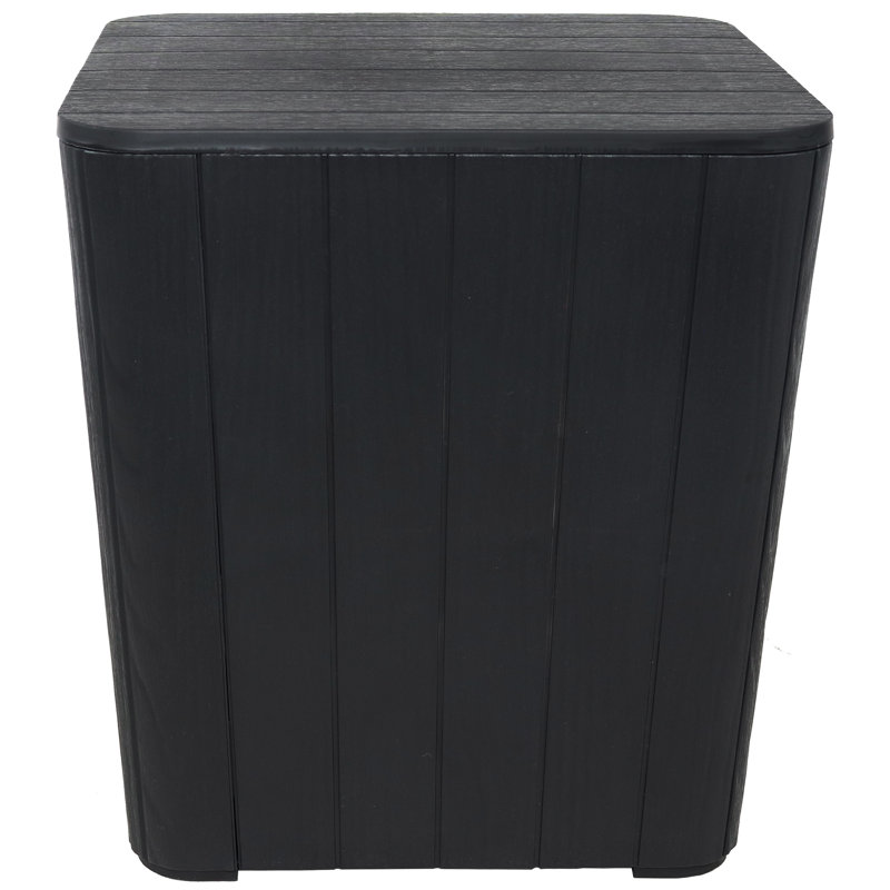 Boîte de rangement d'extérieur en faux bois 11,5 gallons, Gris fantôme