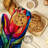 Stained Blossoms Oven Mitt Cotton Twill