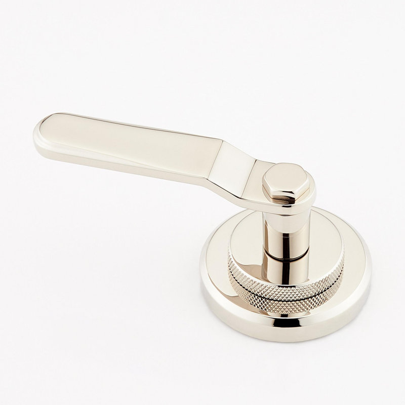 Polished Nickel Widespread Bathroom Faucet with Lever Handles