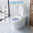 YULIKA 1.28 GPF Smart Bidet Toilet with Heated Seat, Warm Air Dryer & Automatic Flush