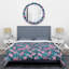 Ensemble de housse de couette handdrawn des fleurs tropicales mid-century-40703048