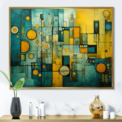 Smooth Inner Fire Retro Geometric Collage - Print