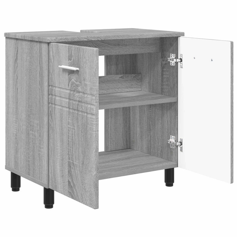 60cm Bathroom Vanity Base Only, Grey Sonoma