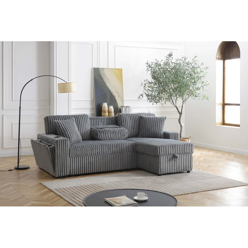 Glory Furniture Connie G00400-SCH Sofa Bed Chaise Gray
