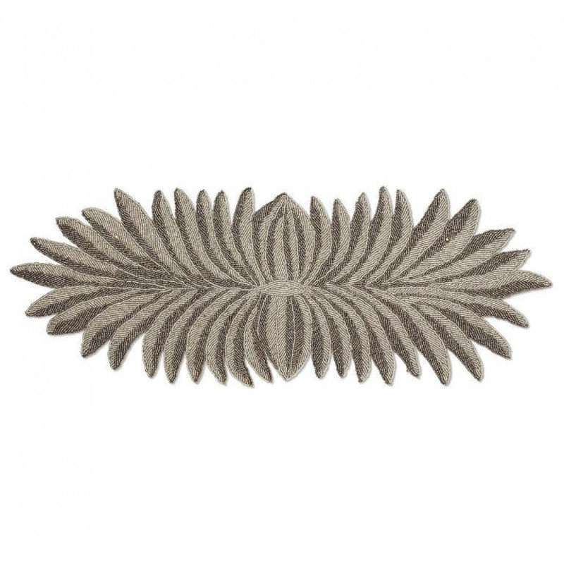 Palm Leaf Bead Table Runner
