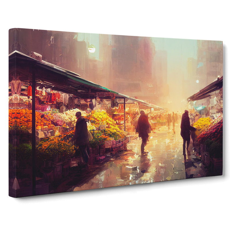 The Flower Market Vol.2 - Wrapped Canvas Print, 40cm H x 60cm W x 3cm D