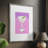 Neon Martini Framed Print - Solid Wood-820815516