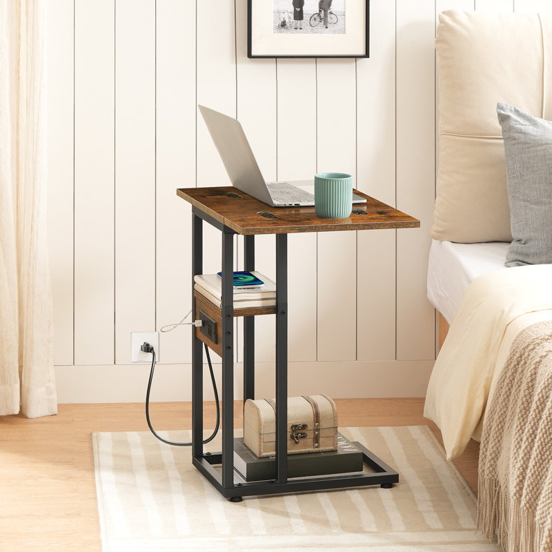 End Table with Built-In Outlets