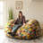 Big Joe Fuf Giant Foam Bean Bag Chair, Oversized Couch with Removable Cover for Kids, Teens, Adults, Midnight Plush, Soft Polyester-69851979-77319909