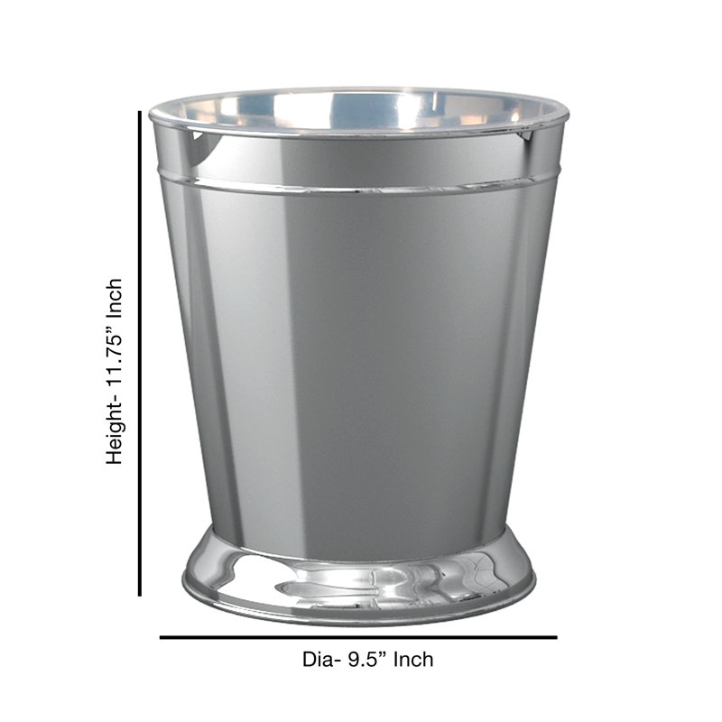 Schwerin Metal Open Waste Basket - 2.25 Gallons