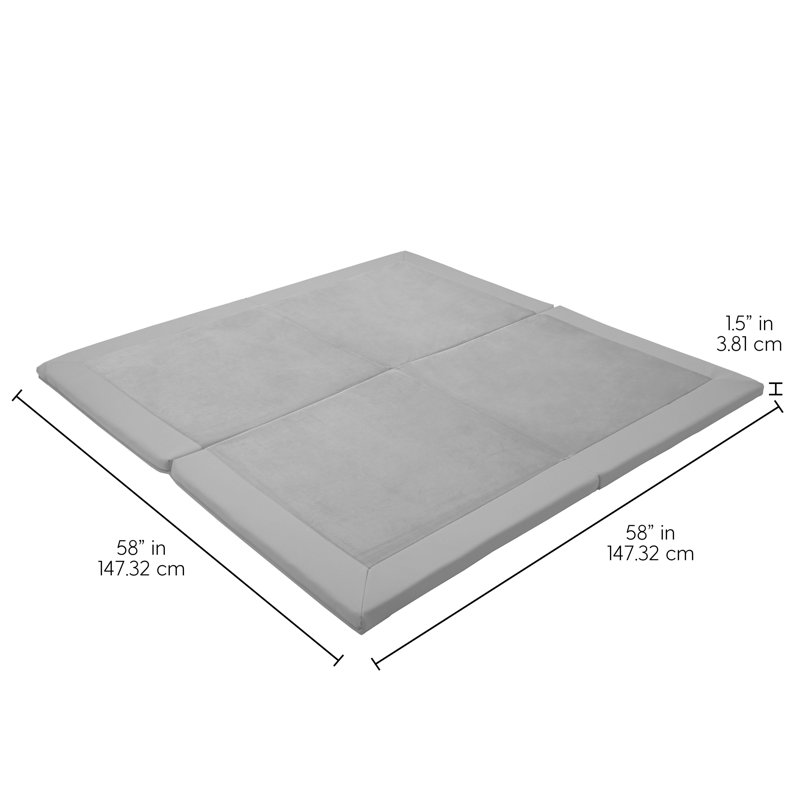 Tapis pour tout-petits à 4 textures Space Saver, Argenté