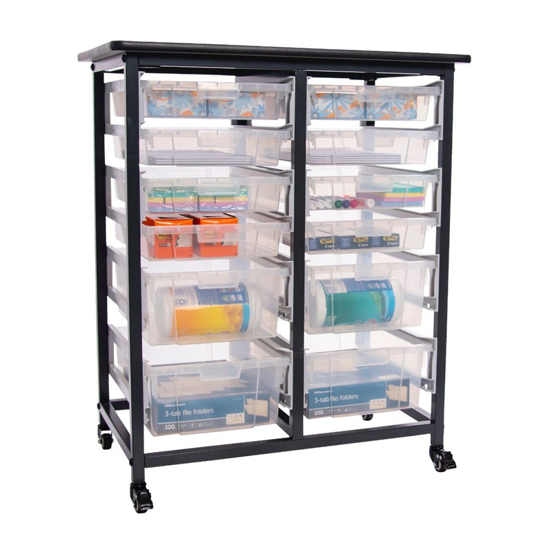 Commode de rangement 12 tiroirs Garfield, Transparent