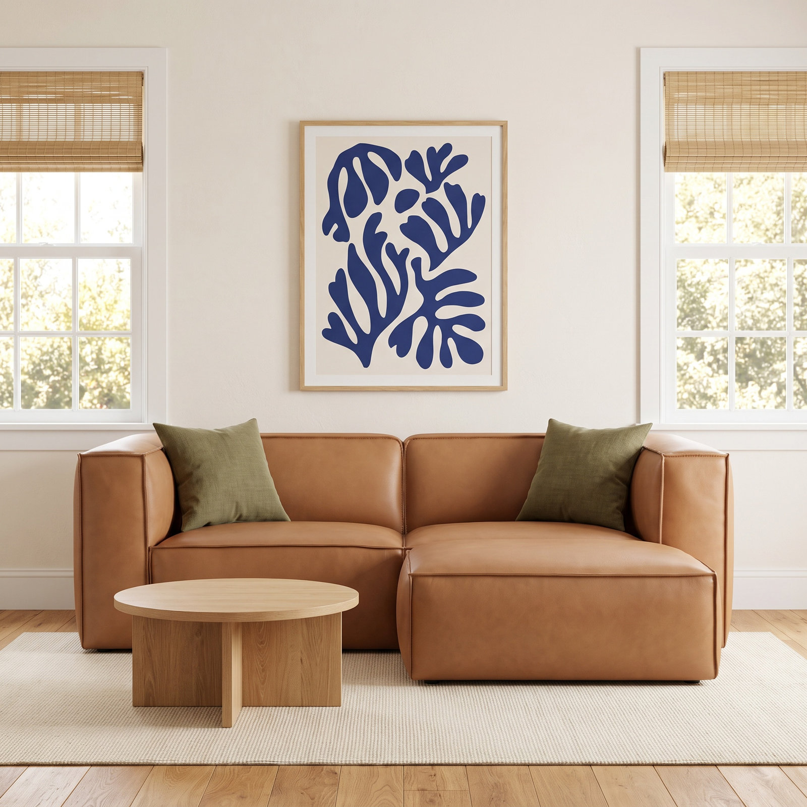 Jaye 82" Genuine Leather Modular Sofa
