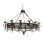 Lustre en forme de roue de bougie à 12 lumières avec accents de cristal Jasmine